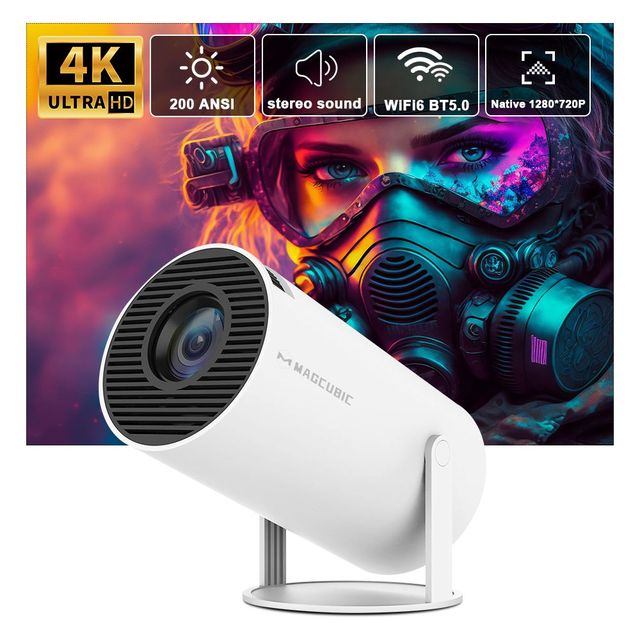 Projector 4K Android 11 HY300 Dual Wifi6 200ANSI Allwinner H713 BT5.0 1080P 1280*720P Cinema Outdoor Portable Projetor