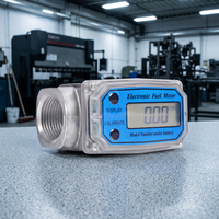 Compteur de débit numérique à turbine Cavitt 1 pouce en alliage d'aluminium étanche 10 à 100 L/min pour liquides