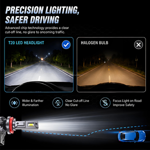 Phares LED de voiture TOPOWL H10 12V/24V 50W 12000LM 6500K IP67 étanches, tubes en <span class=keywords><strong>cuivre</strong></span>, Canbus Plug and Play, ajustement universel - Product Image 4