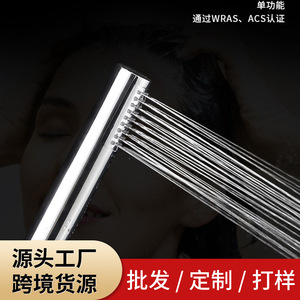 หัวฝักบัวแบบมือถือ ทรงกระบอก ฟังก์ชั่นฝนตก วัสดุ ABS พกพาสะดวก ทำความสะอาดง่าย สีโครเมี่ยมดำ - Product Image 2