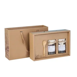 Оптовая продажа, Пустые Картонные подарочные коробки для свечей с логотипом на заказ, стеклянная банка, коробки для упаковки медовых бутылок