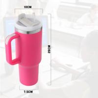 Botol Vakum Dinding Ganda 40oz dari Baja Tahan Karat 304, Tutup Bebas BPA, Pegangan Terisolasi yang Dapat Digunakan Kembali, Insulasi Termal 12-24 Jam