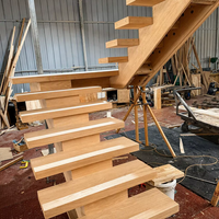 Marches d'escalier en bois à poutre unique, directement de l'usine, épaisseur 68 mm