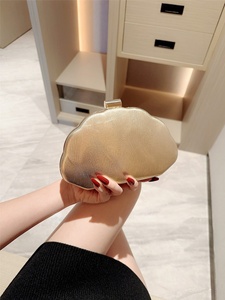 Sac à main géométrique pour femme RB819, nouveau sac à main en forme de coquille, sac à bandoulière pour banquet, sac à main de soirée doré - Product Image 6