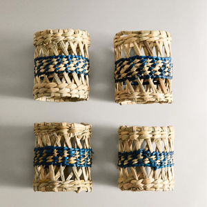 Meilleures ventes Anneaux de serviette en jacinthe d'eau Charmant rustique Écologique Décoration de table en osier pour mariage Vacances ou dîner quotidien - Product Image 1