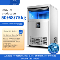 Fabricants de glace automatiques commerciaux 20-1200 kg, glace en blocs, affichage numérique direct, refroidisseurs d'air de type split, en acier inoxydable