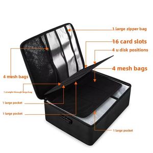 Caja de Almacenamiento Segura con Cerradura, de Gran Capacidad, de Microfibra Ecológica, Ignífuga, Impermeable y Aislante del Calor, Organizador de Documentos para el Hogar - Product Image 6