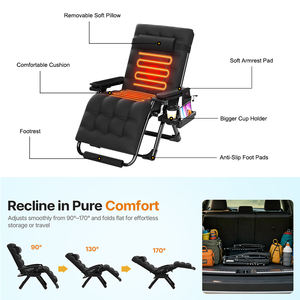 Chaise chauffante multifonctionnelle Mydays pour l'extérieur, durable, épaisse, confortable, avec appui-tête et repose-pieds, réglable en température - Product Image 3