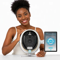 Analyseur de peau facial 3D 8 spectres AI, scanner de peau du visage, testeur d'hydratation, de pigmentation et de détection des rides