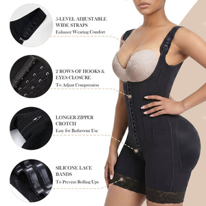 Wholesale Breathable Seamless Plus Size Medium Compression Hourglass Waist Trainer Bodysuit Lumbar Fajas Corset Tummy Control - Product Image 4