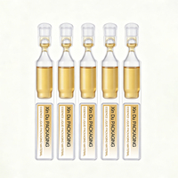 Botol Ampul Dispenser Airless Plastik Mini 1ml 2ml 5ml untuk Serum Oual Bening, Perawatan Kulit, Parfum dengan Tutup Segel