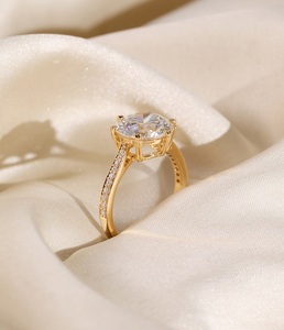 Anillo de Compromiso con Diamante Cultivado en Laboratorio, Corte Radiante Brillante Único, Oro Sólido, Regalo de Aniversario de Bodas en Oro Amarillo, Blanco y Rosa - Product Image 1
