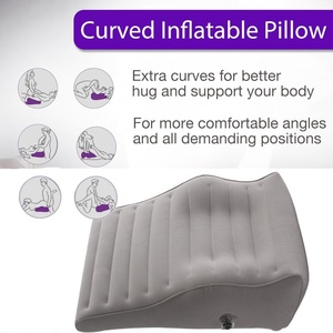Meubles d'oreiller de sexe velouté de chambre à coucher Position de coussin gonflable, jouets sexuels d'oreiller de sexe incurvé pour des couples pénétration plus profonde - Product Image 2