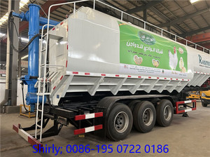 ระบบเจาะ60cbm ไฮดรอลิก Tri-axle รถเทรลเลอร์เลี้ยงห่านไก่ปศุสัตว์ - Product Image 4