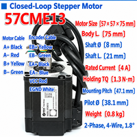 Moteur pas à pas à boucle fermée Leadshine 57CME26 2,6 Nm 5A pour routeur CNC, fraisage et machines d'automatisation
