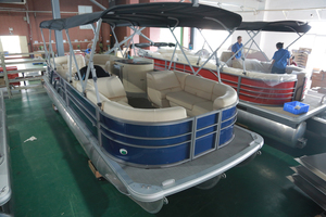 <span class=keywords><strong>Bateau</strong></span> ponton à pont unique Kinocean de 25 pieds, meubles, <span class=keywords><strong>bateau</strong></span> pneumatique avec moteur à vendre - Product Image 3