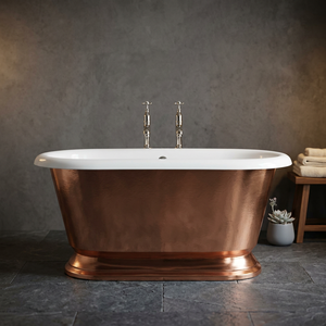 Bañera de Cobre Independiente, Clásica, Rectangular, Ecológica y Duradera para Spa en Casa - Artesanía India - Product Image 4
