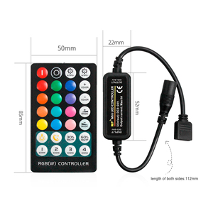 Yeni liste siyah kablosuz 28 anahtar DC konektörü 6A RF Mini RGB RGBW ışık şeridi için Led denetleyici - Product Image 3