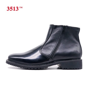 China Top Quality <strong>Black</strong> Patent Leather Ankle <strong>Boots</strong> for <strong>Men</strong> chelsea <strong>Boots</strong> with Zipper - Product Image 2