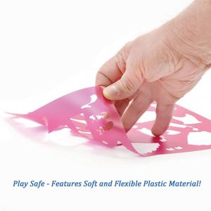 Kustom stensil alfabet desain Template stensil Anda sendiri PP lukisan plastik Kit pendidikan menggambar Set untuk anak-anak - Product Image 6