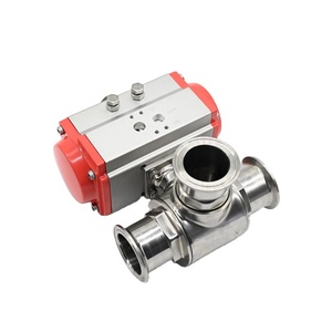 JTAIV Factory Manufacturing Sanitary Double Action SS304 Three Way <b>Quick</b> Installation <b>Clamp</b> Connection OEM - Product Image 1