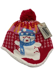 Bonnet ours pour bébé 56-58cm, meilleure vente en stock, méthode d'impression d'étiquettes tissées, bonnet - Product Image 2