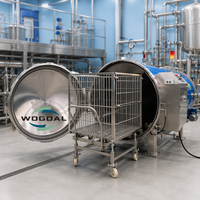 Autoclave alimentaire industriel à haute température, machine de stérilisation par pulvérisation d'eau pour sachets