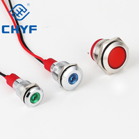 Luz Indicadora de Advertencia LED Metálica Impermeable IP65, Lámpara Piloto de Señalización de 6/8/10/12/16/19/22 mm con 3A Máx. Corriente 220V Máx. Voltaje