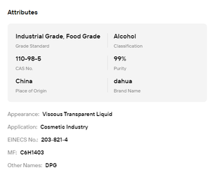 Dipropilenglicol (DPG) de Grado Cosmético, Líquido Transparente Incoloro para Cuidado Personal y Materia Prima para Esencias - Product Image 6