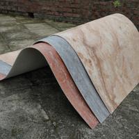 Panneaux muraux en travertin romain imprimés en 3D pour 600 x 1200 mm, placage de pierre mince souple et flexible pour l'intérieur et l'extérieur, enveloppement de colonnes