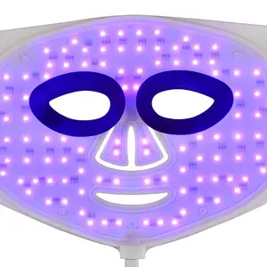 Máscara de silicone para terapia de luz LED Photon Pdt, máscara de beleza com suporte para embalagem personalizada e logotipo