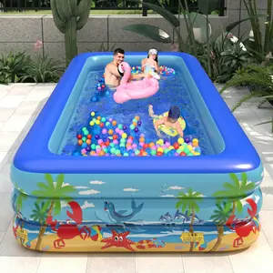 Gran oferta gigante portátil de plástico de PVC grande para niños Piscina inflable sobre el suelo para adultos