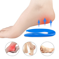 Coussinets de talon en forme de U pour fasciite plantaire, talon douloureux, épine calcanéenne et tendinite d'Achille – Coussinets de confort en gel de silicone pour les pieds
