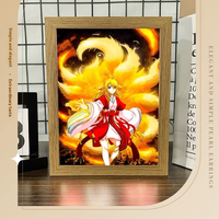 Une Pièce Anime LED Lumière Peinture Ornement Creative Source Lumineuse pour Chambre Chevet TV Cabinet Couple Cadeau
