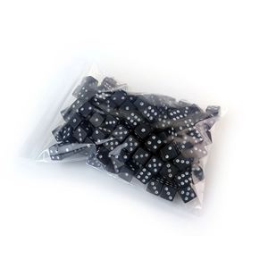 Dados Personalizados de Acrílico para Juegos de Rol, Dados Pequeños de Seis Caras, D6, 8 mm, Negros - Product Image 2