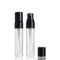 Distributeur de parfum de voyage portable avec 2ml 3ml 5ml 10ml flacons de pulvérisation en verre bouchon à vis en forme de cylindre pour les voyages en déplacement