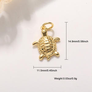 إكسسوارات عصرية: سوار على شكل سلحفاة مطلي بالذهب الحقيقي، مرصع بالزركون، بتصميم قطرات الزيت، يحافظ على اللون، متوفر في المخزون للشحن الدولي - Product Image 3