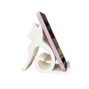 Cute Kitten Phone Stand 3D Printed Orange Cat Shape Mobile Holder Desktop Ornament One Touch Release Gift For Phone - Product Image 4