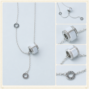 Collar de Cristal con Cubo Geométrico Plateado para Mujer, Joyería Moderna para la Noche, de Fábrica - Product Image 3