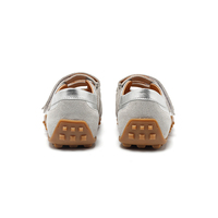 Chaussures plates décontractées Mary Jane pour femmes, antidérapantes, à bout fermé, avec double fermeture velcro, en cuir véritable