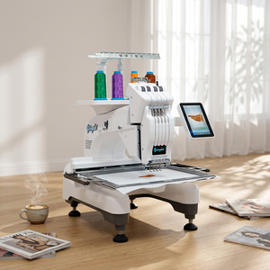 Machine à broder plate informatisée à tête unique et 4 aiguilles, nouvelle, pour vêtements, uniformes, broderie de logos personnalisés - Product Image 1