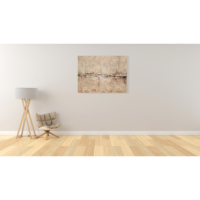 Impression de peinture à l'huile abstraite beige moderne avec texture en relief, art mural neutre pour salon, chambre, hôtel, décoration intérieure