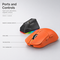 K Snake X11Pro Mouse Gaming Nirkabel Ringan Tri Mode Bluetooth 2.4G Kabel RGB Dock Pengisian Daya Magnetik 12000DPI untuk PC Tablet
