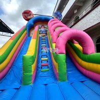Perosotan Air Tiup Komersial dengan Kolam untuk Anak-anak dan Dewasa, Taman Air Indoor Outdoor, Aqua Park, Perosotan PVC