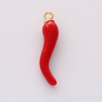 Charmant pendentif piment rouge en cuivre pour la fabrication de porte-clés, bracelets et colliers DIY