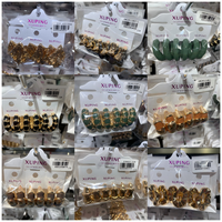 250226 Boucles d'Oreilles XUPING Vente en Gros Bijoux Femme Chine Plaqué Or 18K Épaisses Créoles Huggie et Clous Tendance en Gros en Vrac
