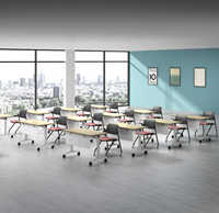 Meubles commerciaux, table de réunion en bois pliable, bureau, bibliothèque, tables d'école, chaises, table de conférence moderne, table pliante