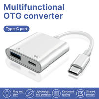 Adaptador Usb Otg 2 en 1 para iPhone, teclado de ratón, carga rápida, disco U, cámara, lector de tarjetas, convertidor de datos