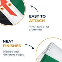 3 kaki X 5 kaki semua cuaca ganda dijahit kuningan bendera Arab Peru independen warna-warni spanduk Dewan Nasional Republik Yunani