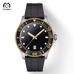 NO 로고 10Bar 방수 고무 스트랩 다이버 기계식 시계 남성용 자동 다이버 시계 - Product Image 2